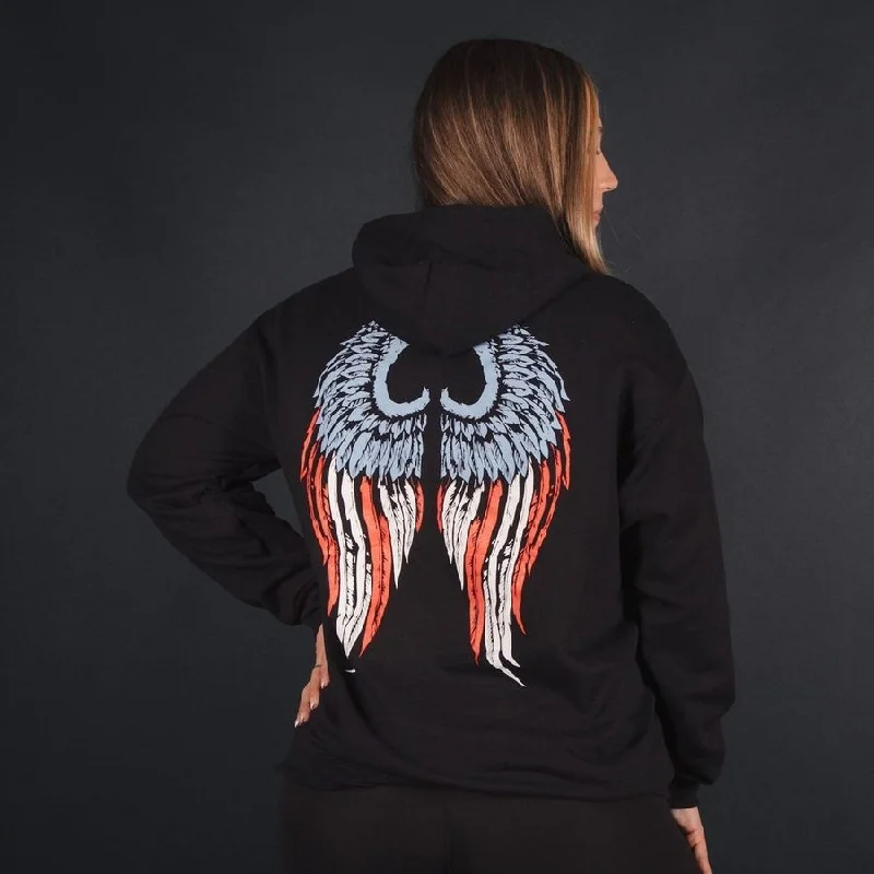 Soft Fitwear Women's Freedom Angel Hoodie - Black