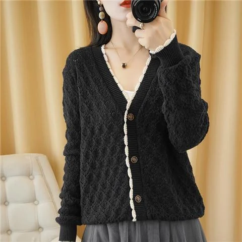 Soft Weekend Look Hold Onto Love Open Stitch Knit Cardigan