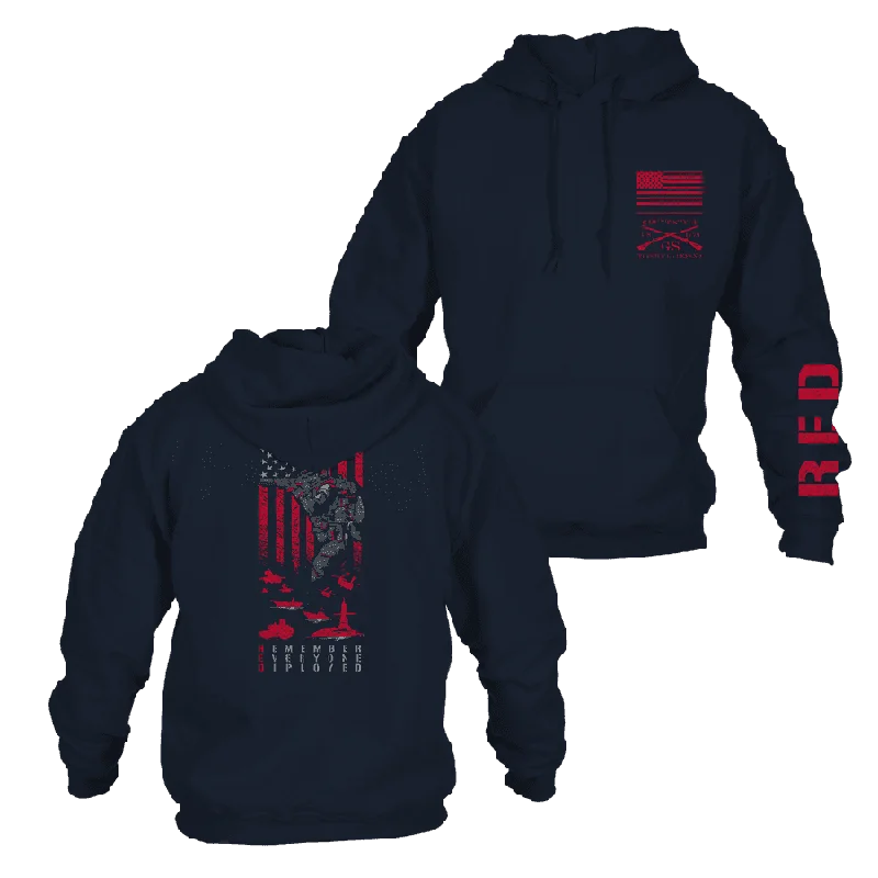 Smart Weekend RED Friday Hoodie - Navy