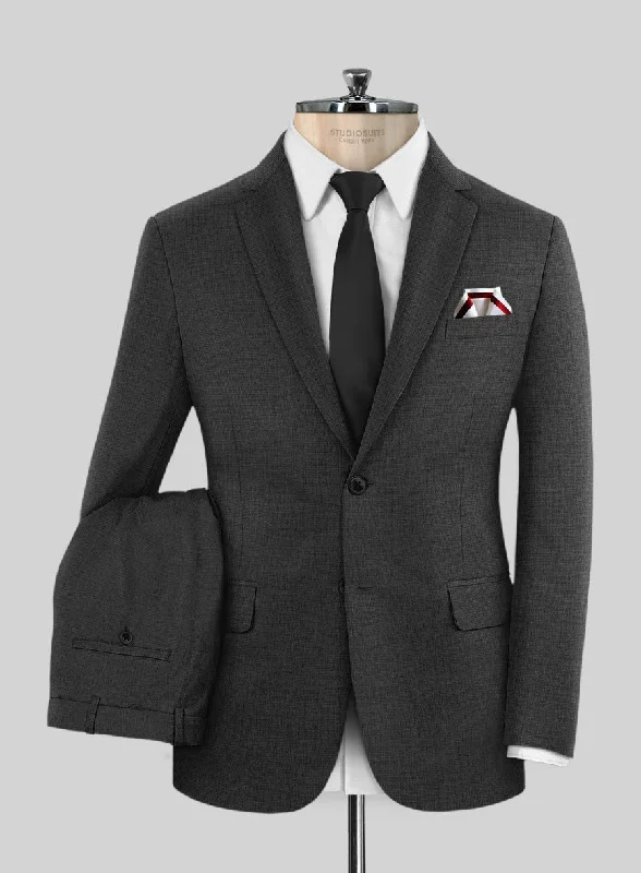 Urban Edge Look Scabal Cosmopolitan Charcoal Wool Suit