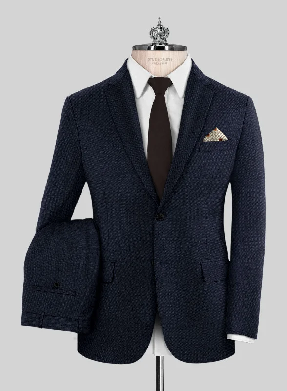 Urban Edge Look Bristol Bob Weave Blue Suit