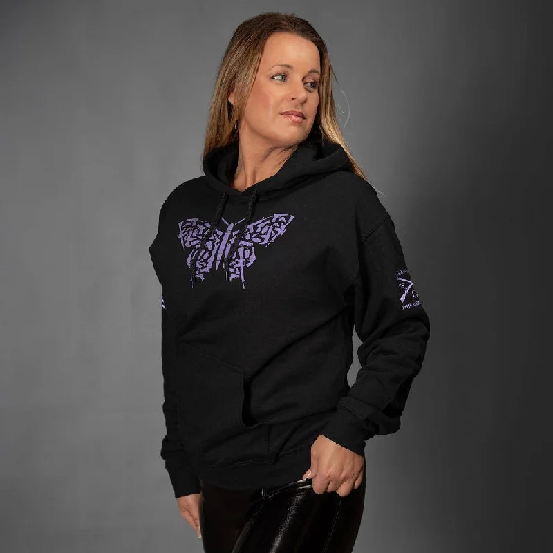 Smart Casual Look Women's 2A Butterfly Hoodie - Black