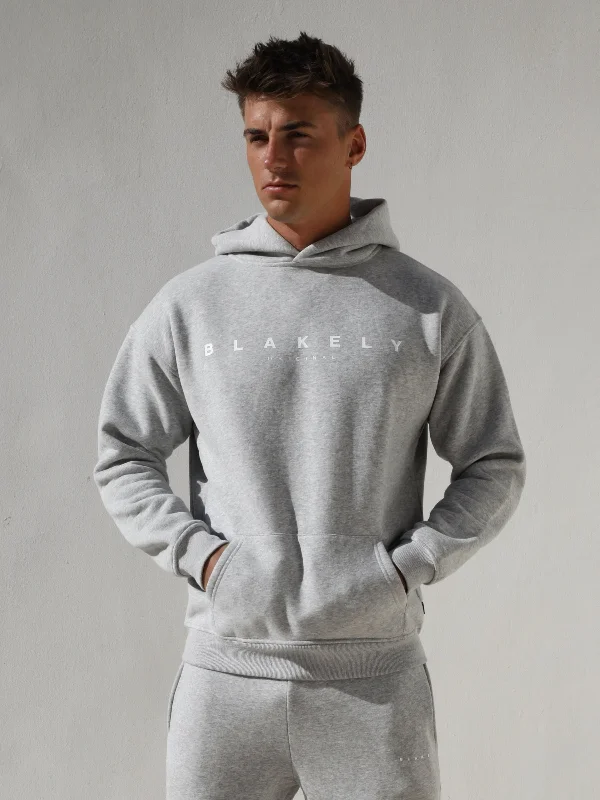 Structured Casualwear Evolved Relaxed Hoodie - Marl Grey