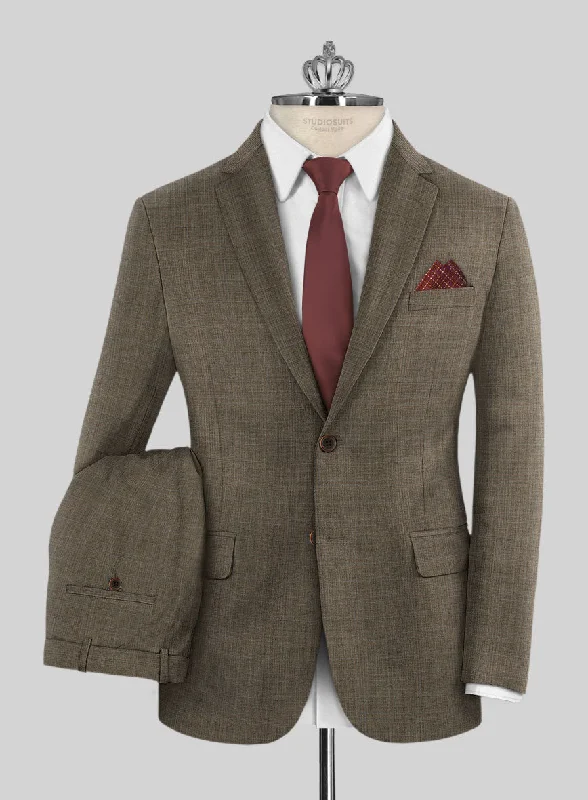 Fashionable Fit Bristol Brown Glen Suit