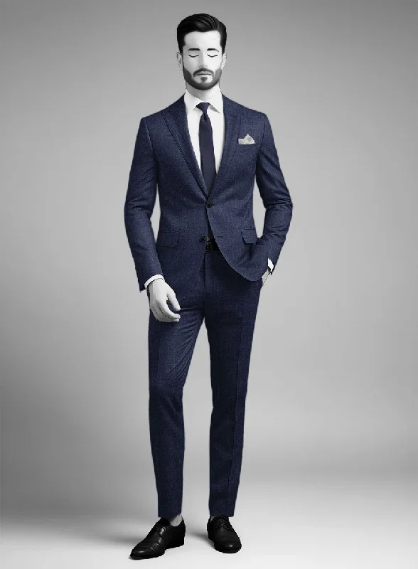 Simplified Sportwear Napolean Ricci Brandy Blue Wool Suit