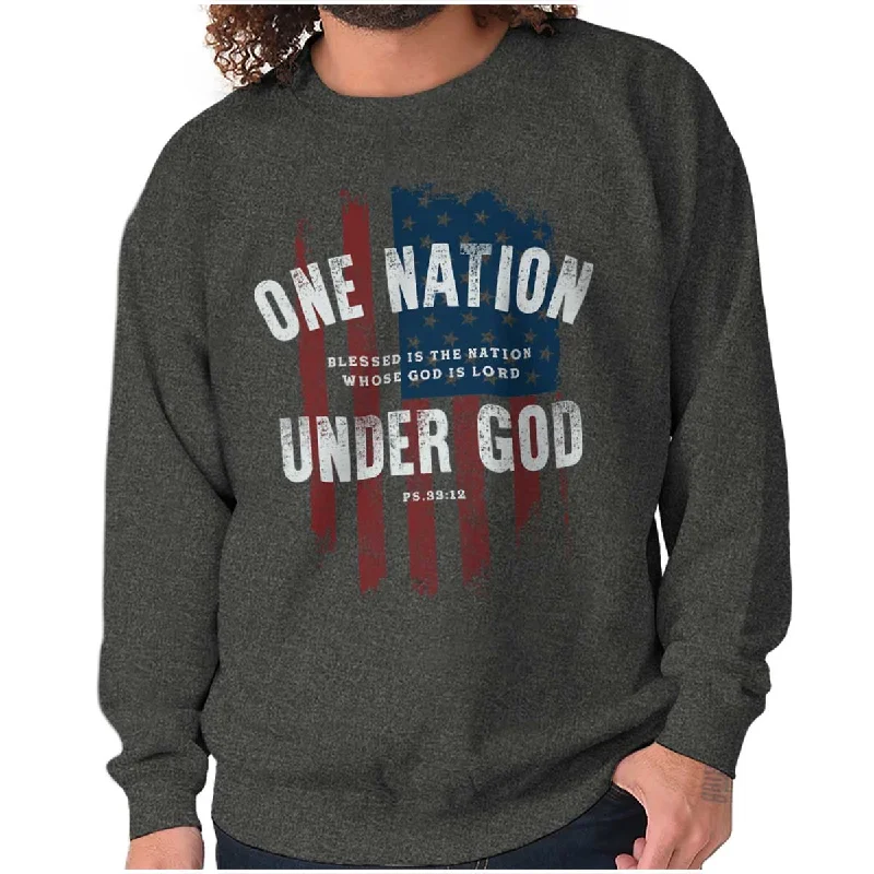 Bold Fit Look One Nation Under God Crewneck Sweatshirt