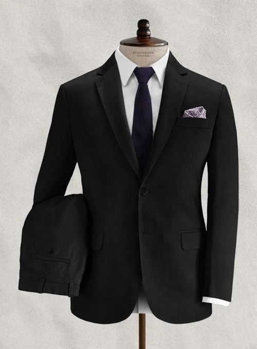 Weekend Sporty Loro Piana Black Cotton Suit