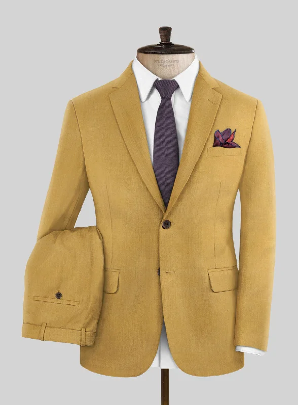 Weekend Rugged Marco Stretch Mustard Wool Suit