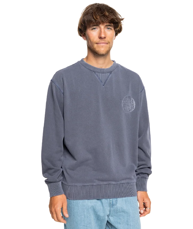 Relaxed Outerwear Garment Dye Sweatshirt in Estate Blue