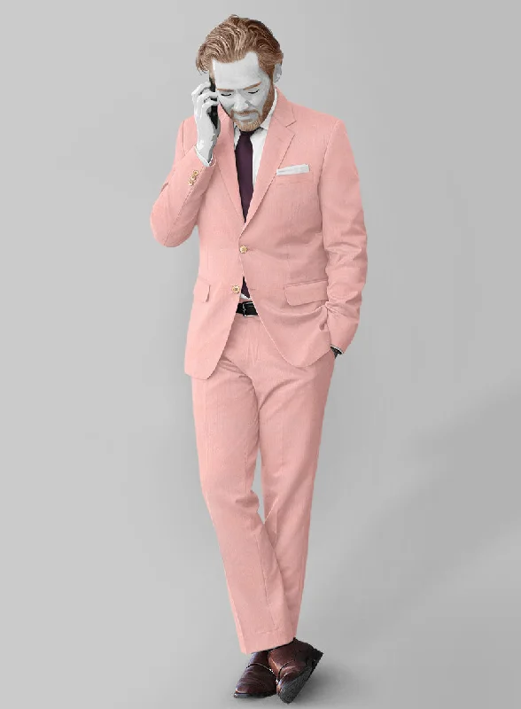 Tailored Edge Napolean Runway Pink Wool Suit