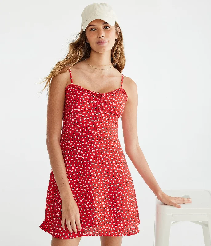 Aeropostale Floral Sweetheart Fit & Flare Dress