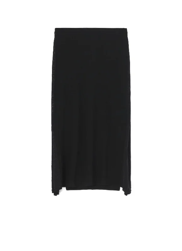 FRESCA 20 FINE JERSEY SIDE KNIT DETAIL SKIRT