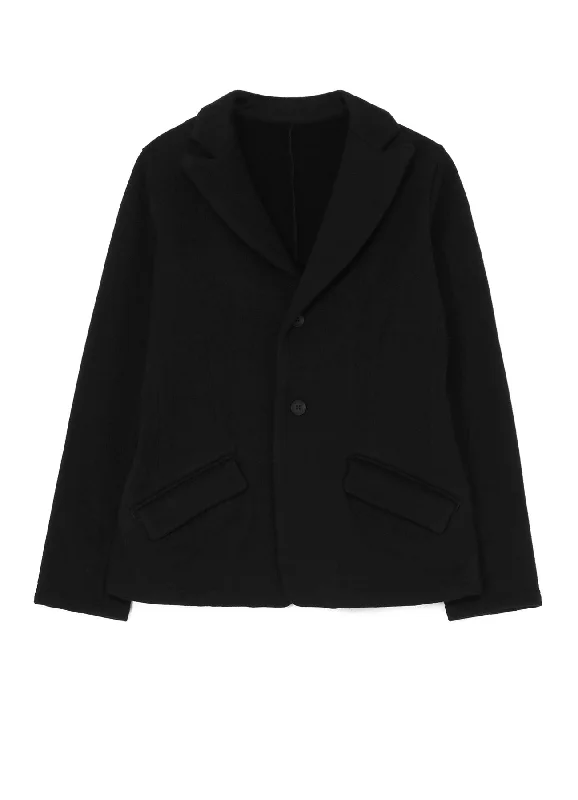 SUPIMA COTTON PILE SINGLE BUTTON JERSEY JACKET