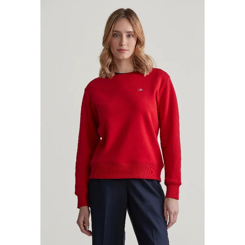 GANT Shield C Neck Sweatshirt in Ruby Red 4201414