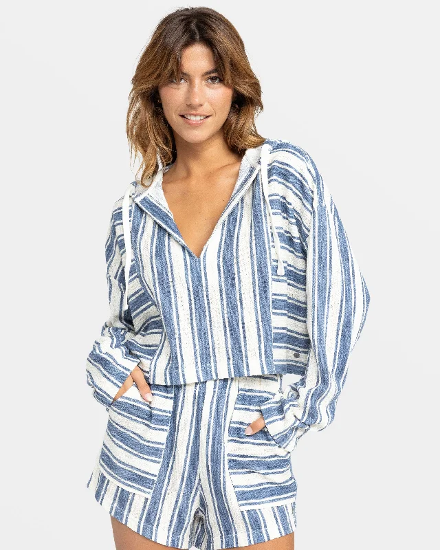 Todos Santos Oversized Hoodie - Wild Wind Sandy Stripe