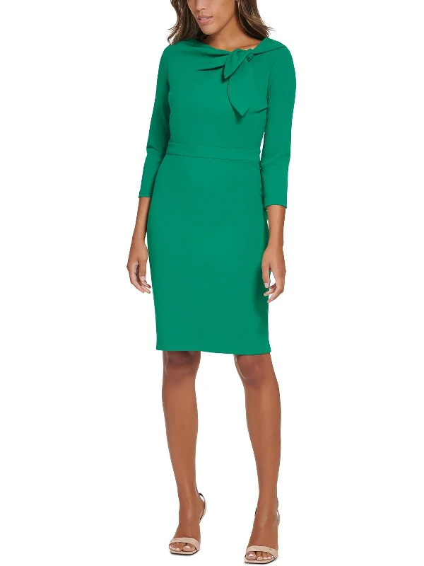 Womens Three Quarter Sleeve Mini Wear to Work Dress