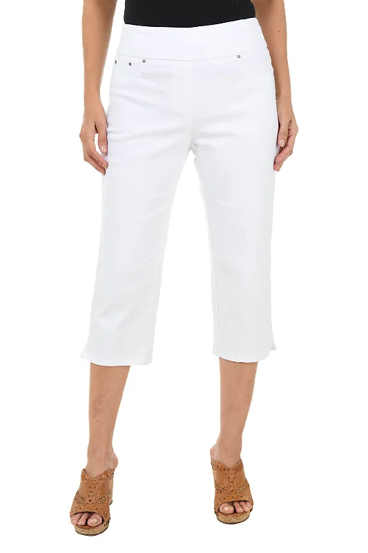 Pull-On Denim Capri Pant