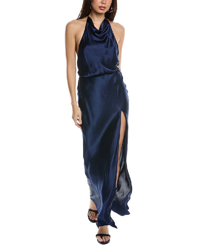 Bold Casual Look Amanda Uprichard Aurela Silk Gown