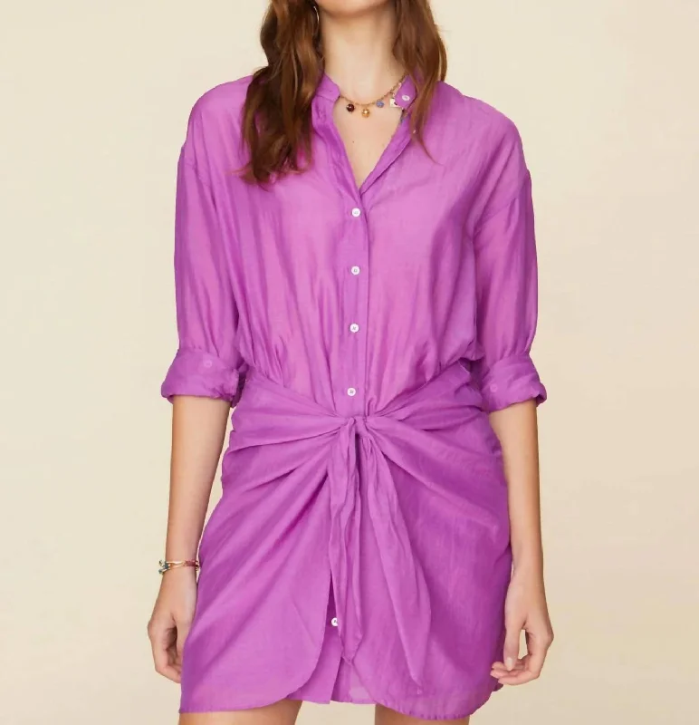 Minimalist Outerwear Arly Mini Dress In Purple Sapphire