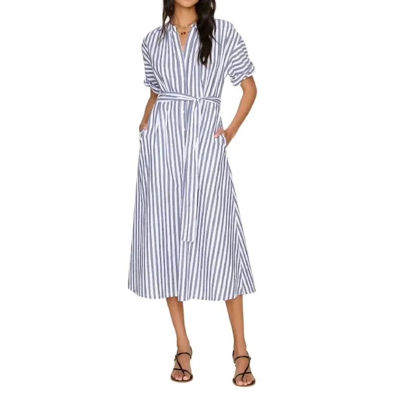 Relaxed Fit Look Liora Dress In Twilight Stripe