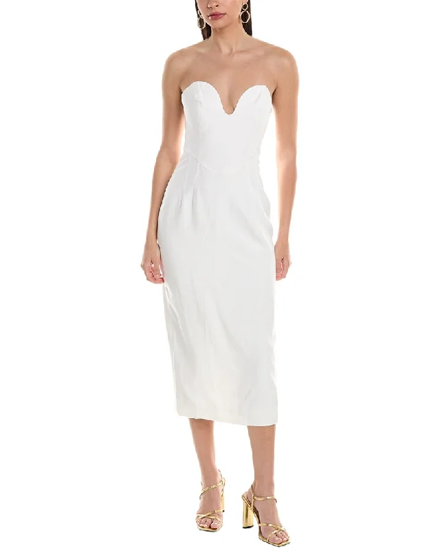 Stylish Comfort Mara Hoffman Isla Linen-Blend Midi Dress