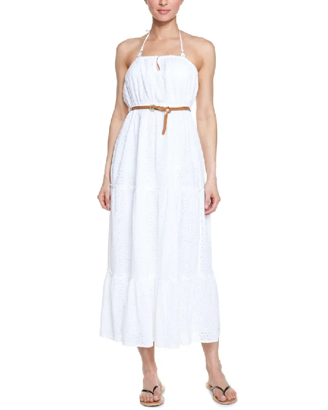 Classic Relaxed Look Melissa Odabash Fru White Strapless Eyelet Maxi Dress