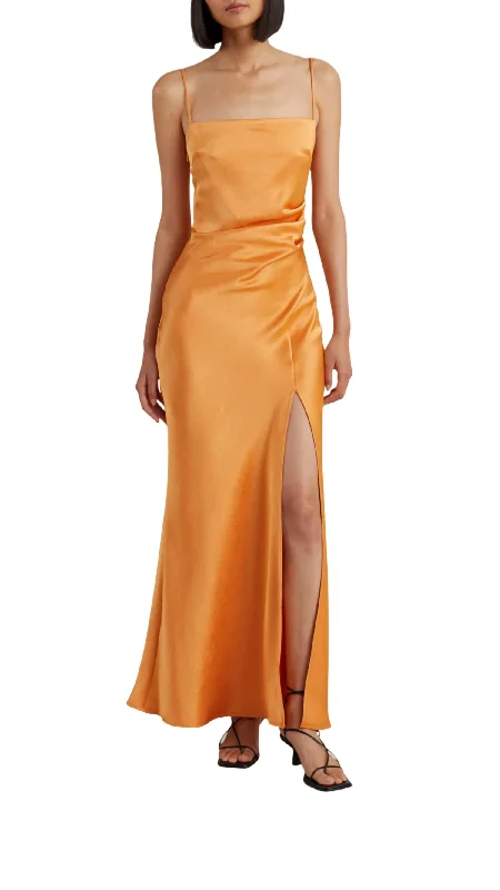 Elevated Pastels Nadia Dress In Tangerine