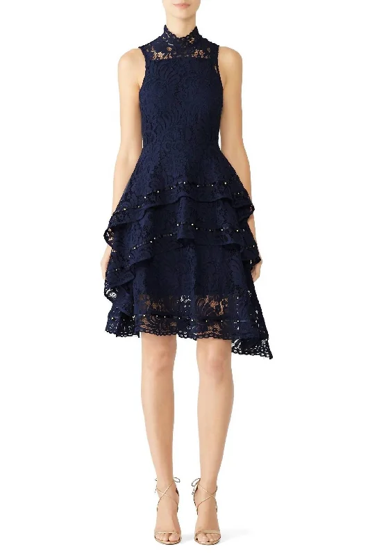 Rugged Weekend Star Crossed Lace Dress In Blue