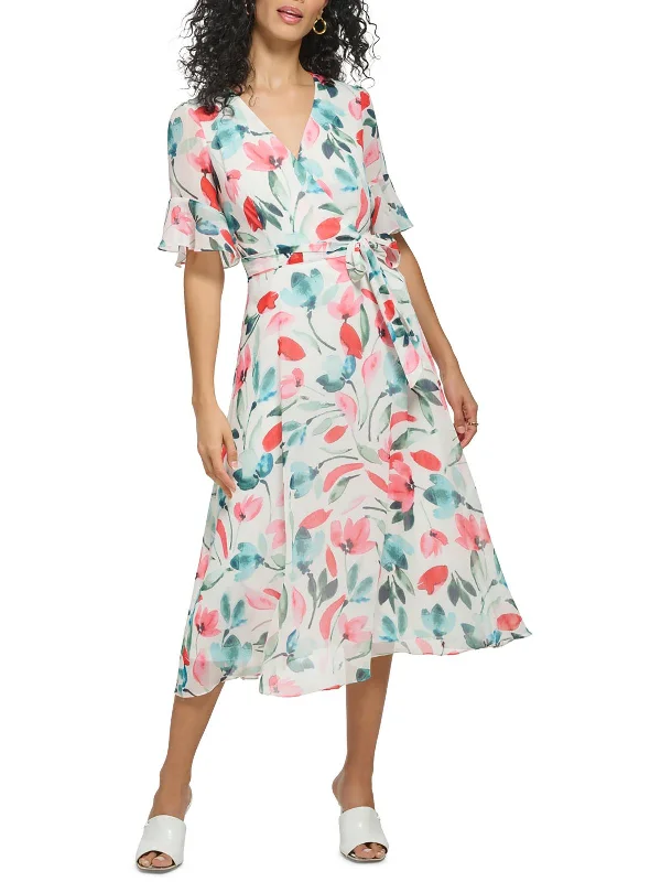 Neutral Sport Look Womens Floral Print Sundress