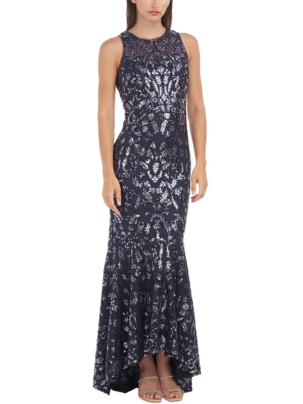 Urban Edge Look Womens Sequined Polyester Evening Dress