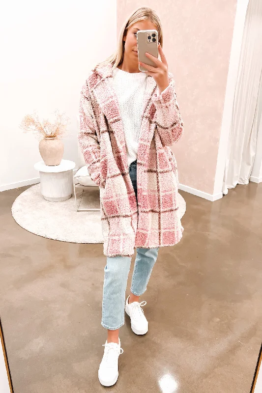 Kennedy Teddy Coat Pink