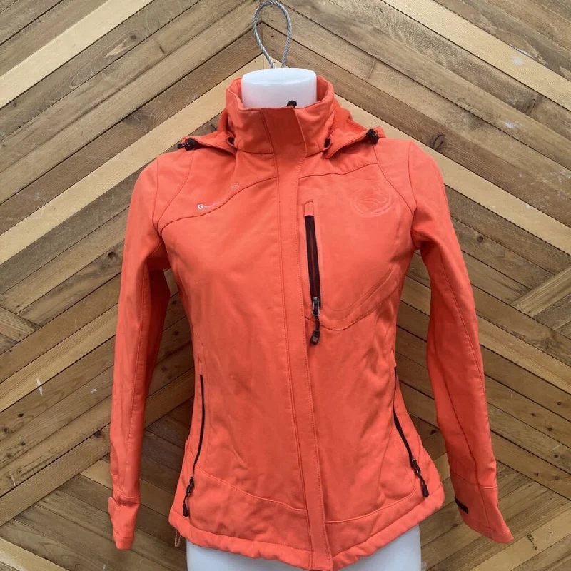 Spountin-hoodedsoft shell jacket- MSRP compared $120: Coarl -women-SM