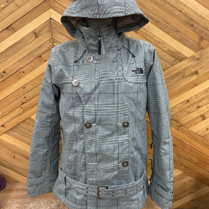 The North Face - Women's Winter Jacket - MSRP comp $430: Blue/Brown Plaid-women-LG