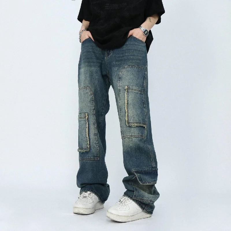 Pocket Patched Cargo Jeans