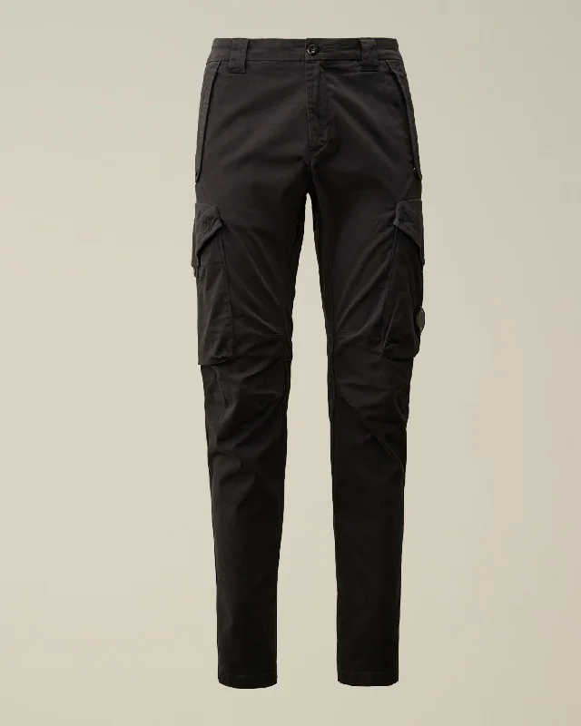 Stretch Sateen Ergonomic Lens Cargo Pants - Black sand