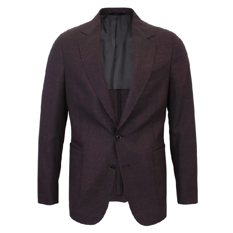 Paul Smith - Soho Fit Textured Wool Blazer in Burgundy