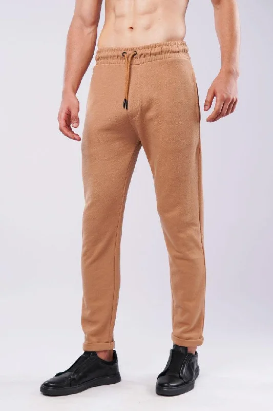 Tapered Terry Pants - Cider Brown