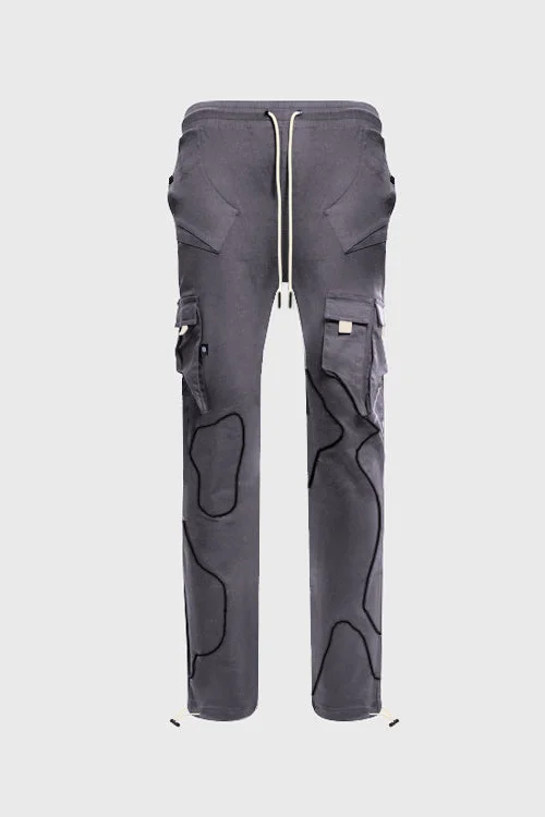 Zig Zag Patchwork Cargo Joggers Pants