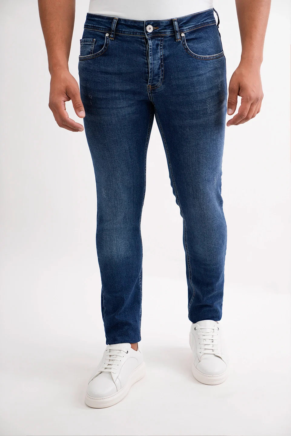 Blue Skinny Plain Jeans