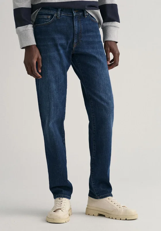 Gant Slim Fit Jeans, Dark Blue Worn In