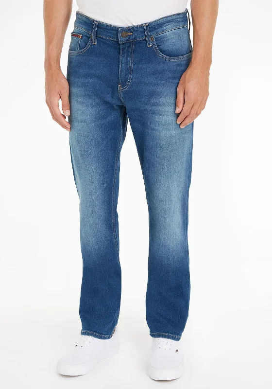 Tommy Jeans Ryan Straight Leg Jeans, Wilson Mid Blue