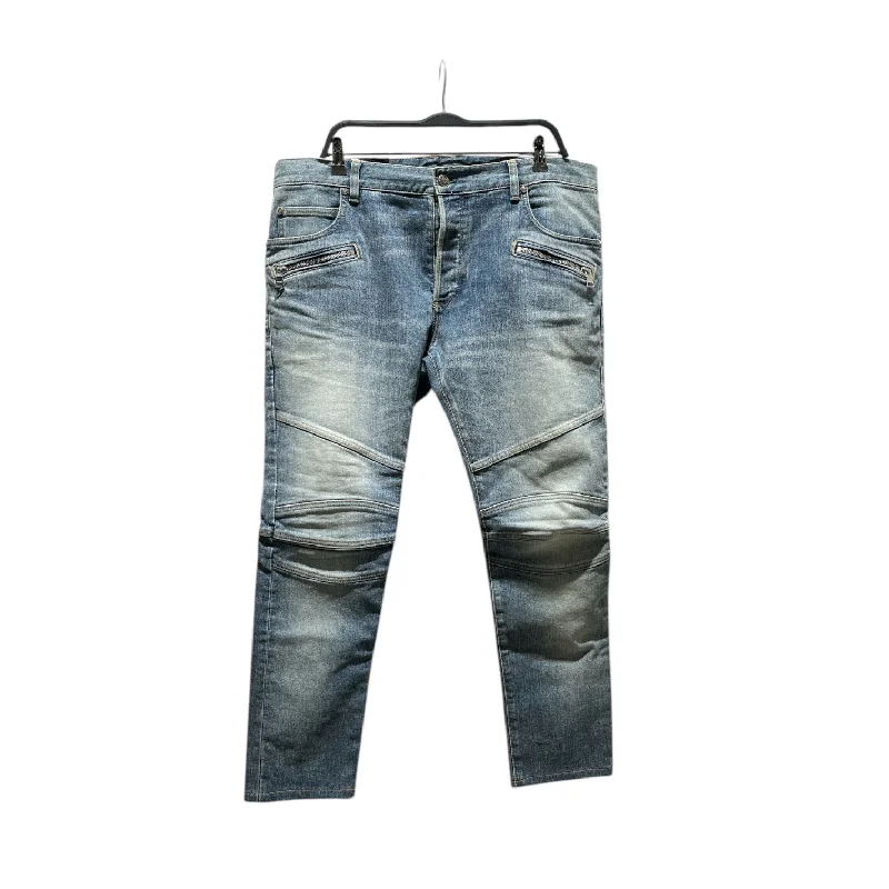 Sophisticated Fit Look BALMAIN/Skinny Pants/36/Denim/BLU/BALMAIN EMBOSSED LOGO JEANS