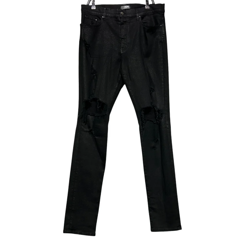 Monochrome Street AMIRI/Skinny Pants/38/Denim/BLK/Distressed/