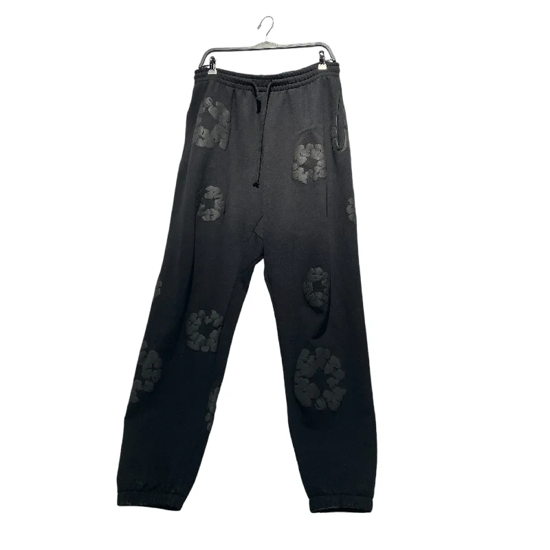 Rugged Chic DENIM TEARS/Pants/L/Cotton/BLK/All Over Print/