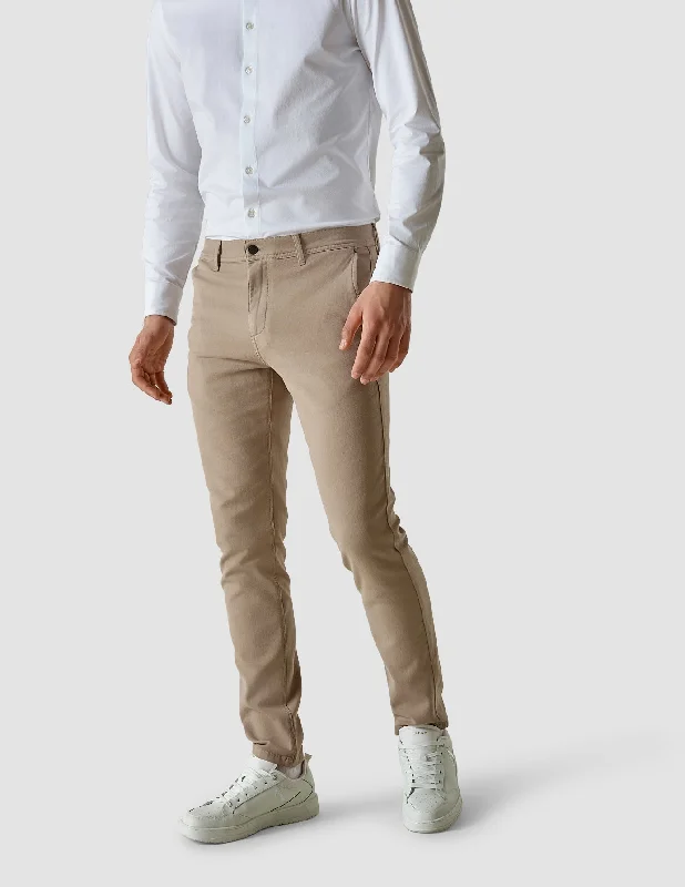 Clean Patterns Classic Pants Slim Sand