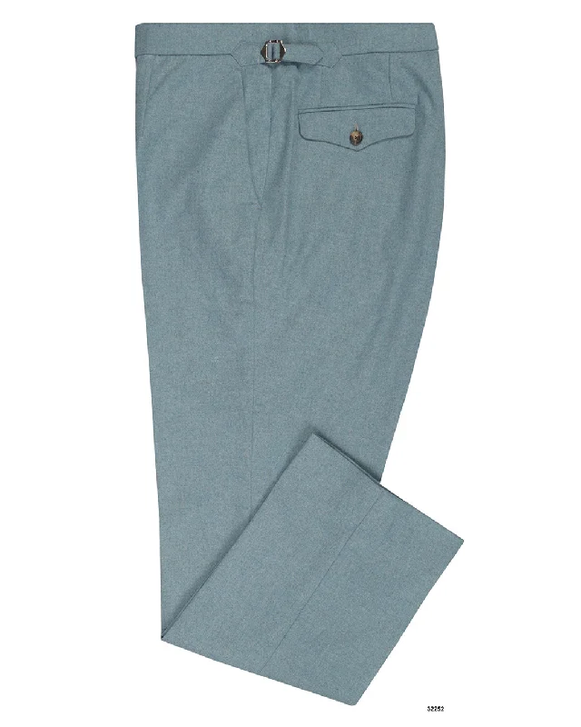 Sporty Modern Drapers Sky Blue Flannel Pants