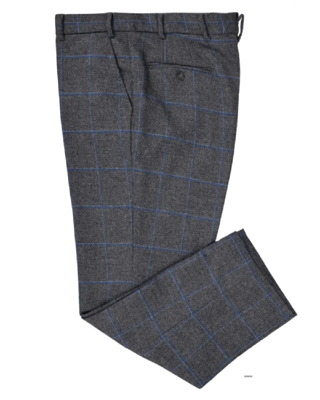 Classic Fitwear Holland & Sherry Tweed Wool Blue Sky Blue on Darkgrey