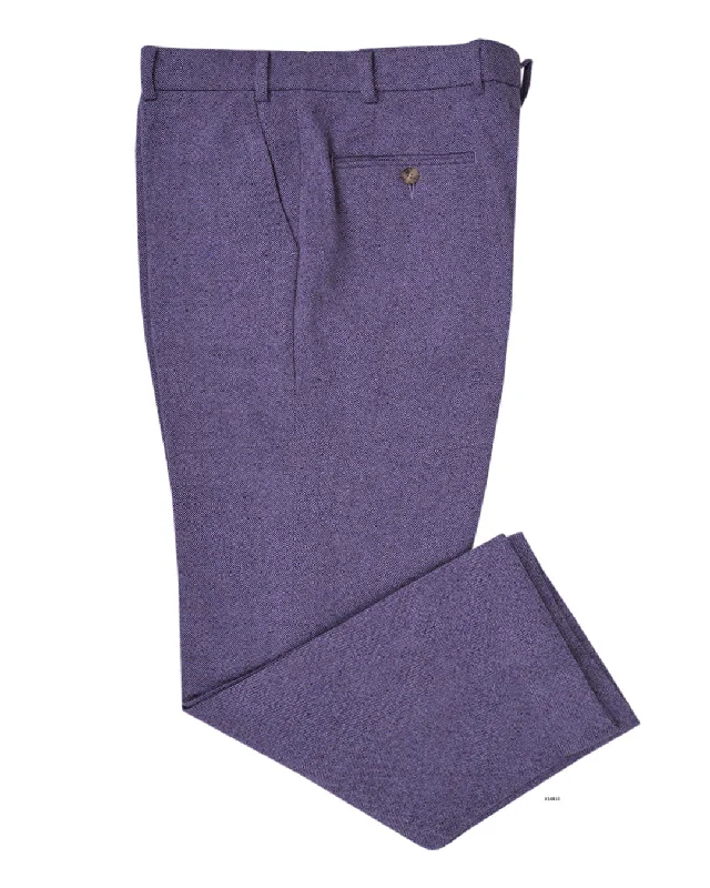 Relaxed Fit Look Holland & Sherry Tweed Wool Multicolor Purple With Light Purple With Red Point Tweed