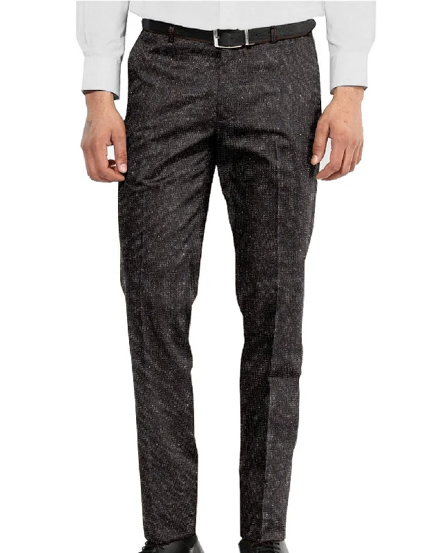 Urban Edge Look Molloy Plain Donegal Tweed Pants - Dark Brown