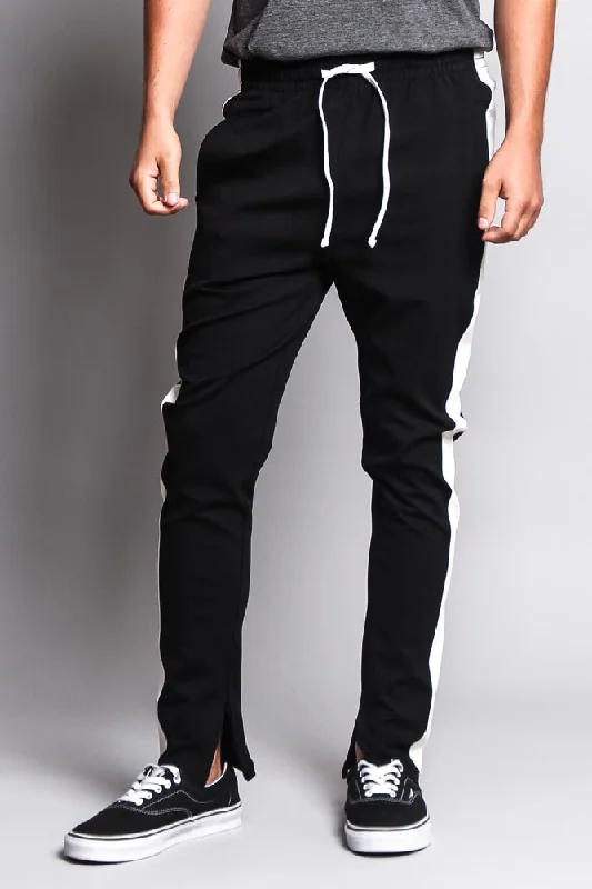 Tailored Outerwear Premium Stretch Slim Fit Striped Track Pants